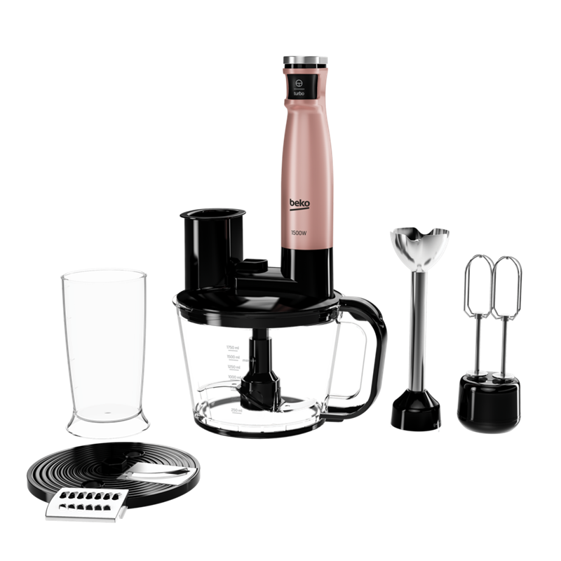 Beko Floral Rose Gold Mutfak Serisi 4'lü Set (BKK 2300 - RHB 5050 R - TM 5046 CR - CM 5964 R)